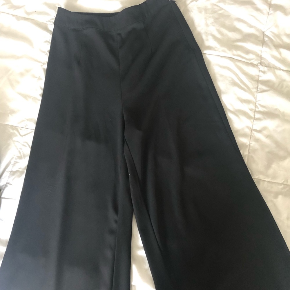 Black high waist flare pants
